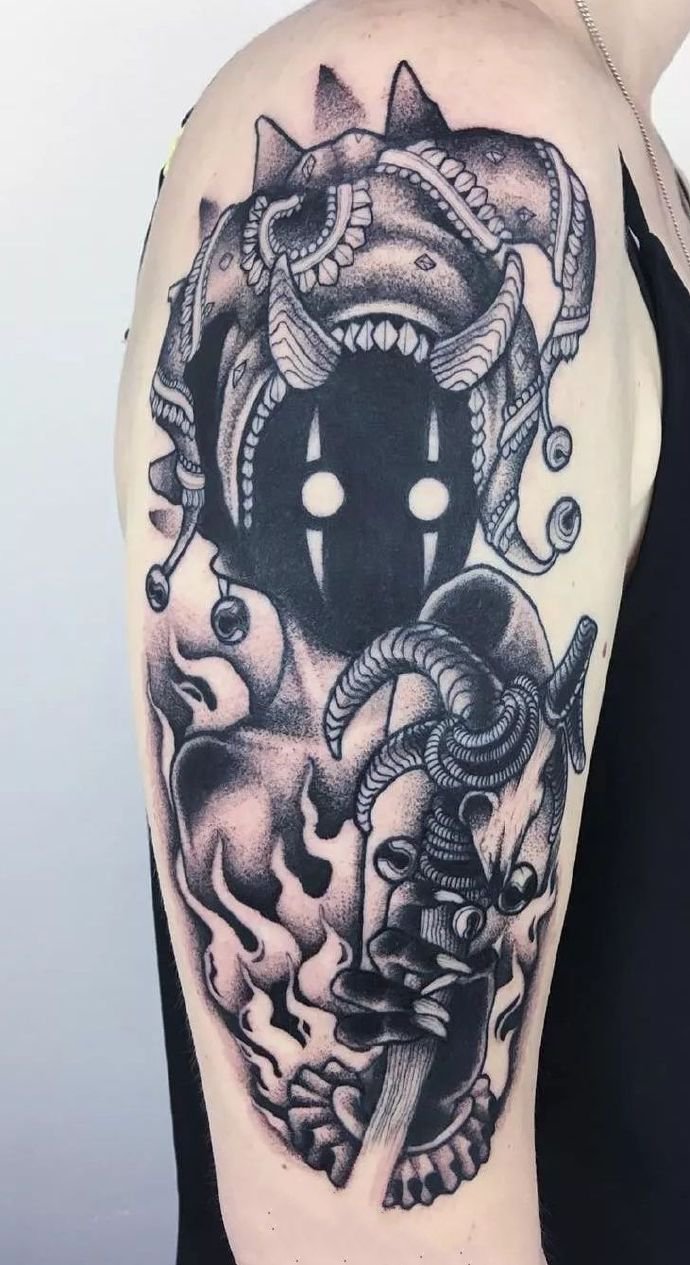 一组个性十足的暗黑纹身图片