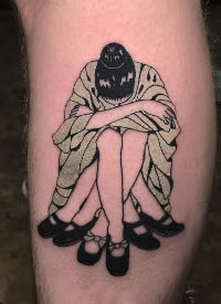 一组很有创意的卡通纹身图片