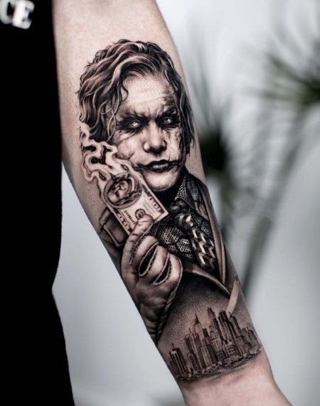 一组精致的单针点刺纹身作品图案欣赏