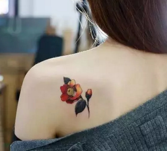 美女专属高雅小清新花卉纹身图片