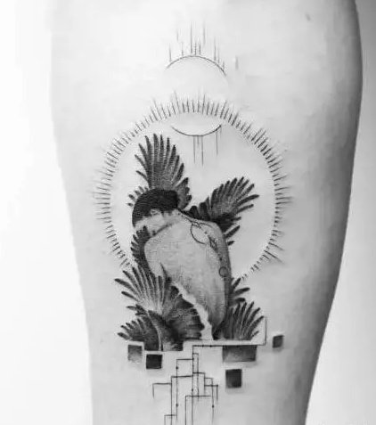 一组几何点刺纹身图案欣赏