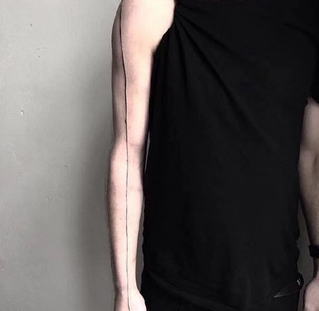 一组个性又文艺的线条纹身图片