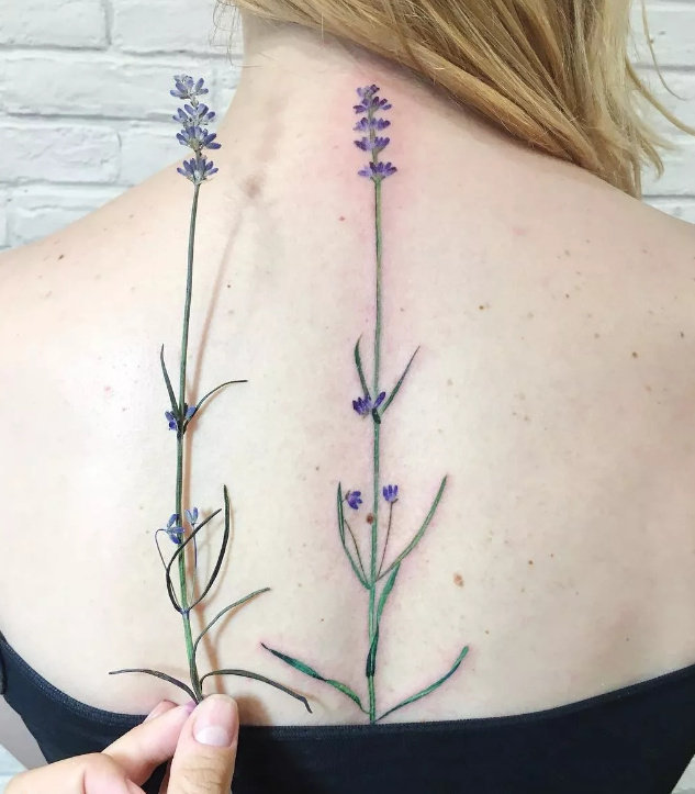 一组清新又吸睛的植物纹身图片