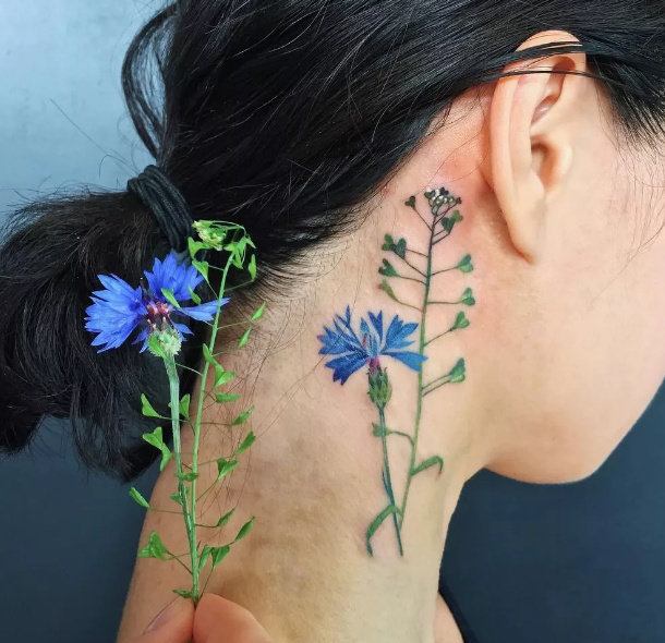 一组清新又吸睛的植物纹身图片