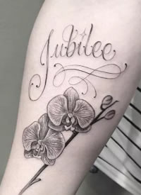 英文花体字纹身图片9张