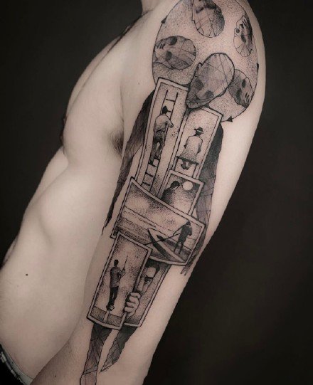 概念黑灰的柔和画面质感