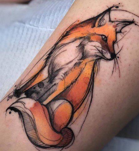 一组素描风水彩纹身作品赏析