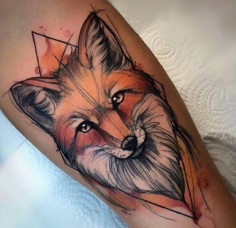 一组素描风水彩纹身作品赏析