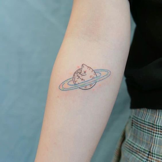 9张睡觉的猫咪纹身图片