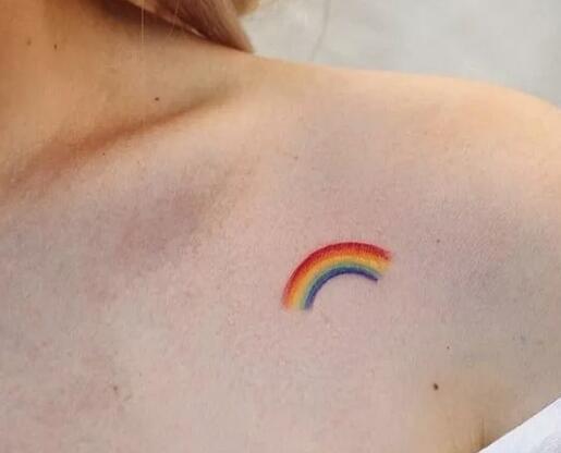 一组彩虹纹身推荐，彩虹代表着幸福