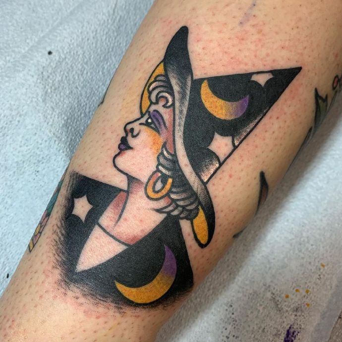 一组复古风的女郎纹身图片