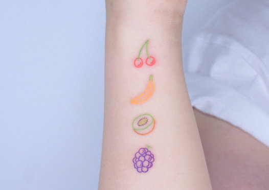 一组粉嫩的小清新纹身图片