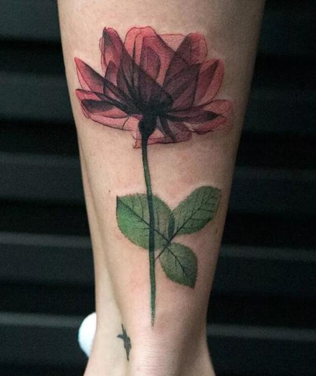 一组美丽的小腿纹身图片