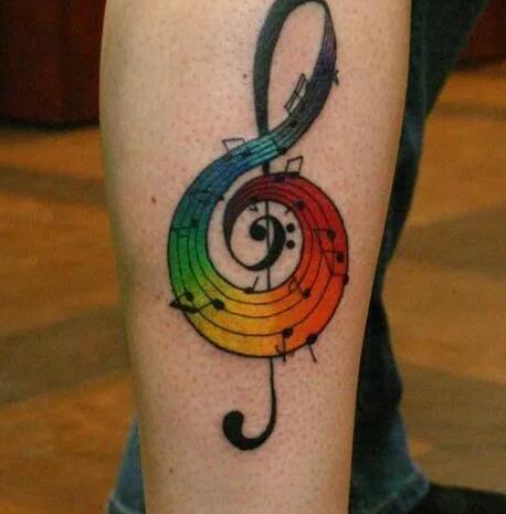 多彩色调的纹身图片，美丽极了