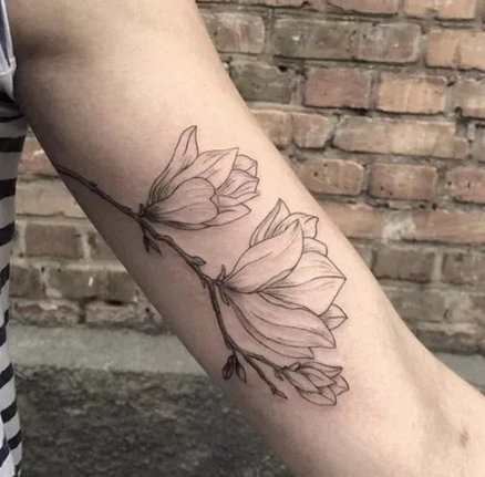 别致优雅的玉兰花纹身图案推荐