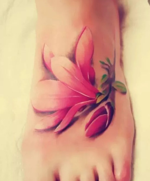 别致优雅的玉兰花纹身图案推荐