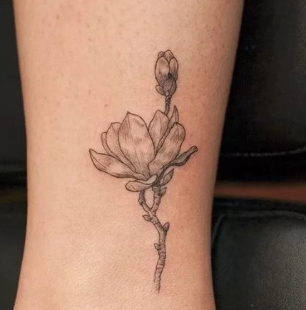 别致优雅的玉兰花纹身图案推荐