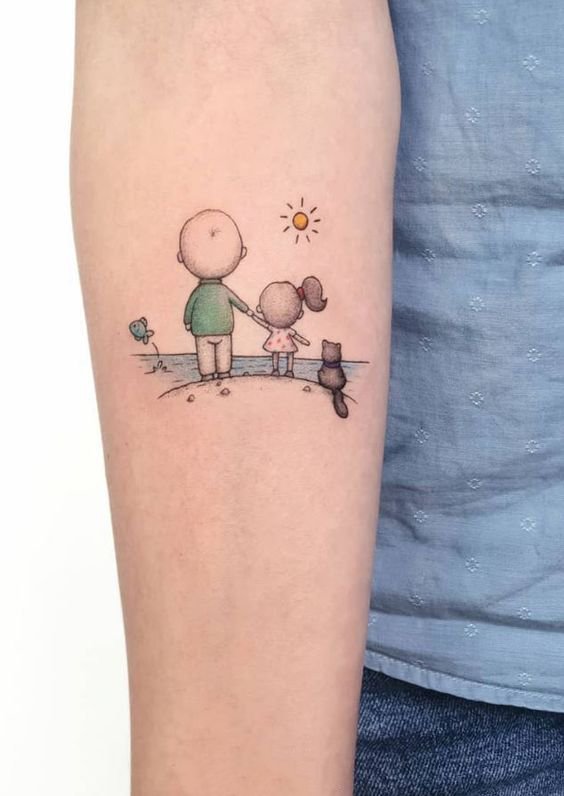 一组可爱的孩子们纹身图片