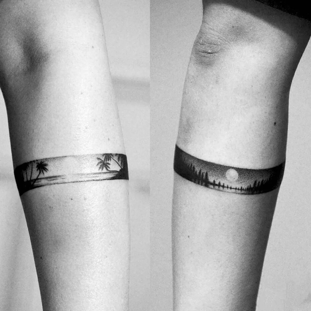 一组好看的黑灰点刺纹身图片