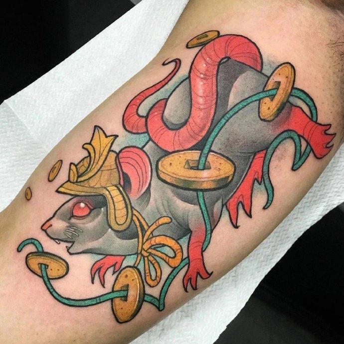 9张不错的彩色newschool纹身图片