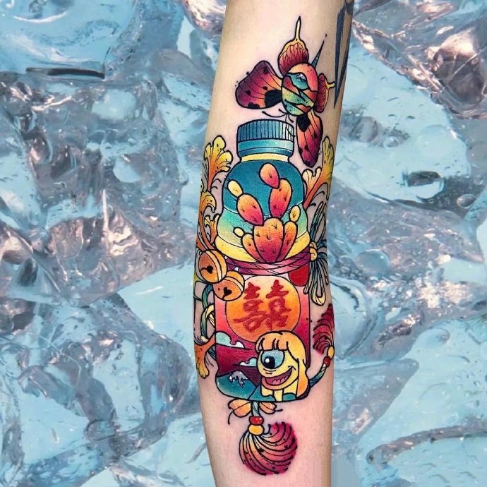 一组适合女生的newschool纹身图片