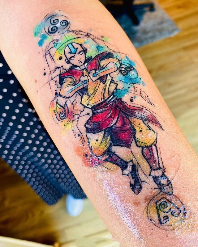 9张色彩艳丽的水彩纹身图片