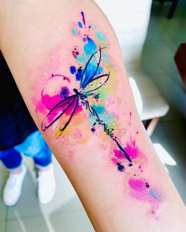 9张色彩艳丽的水彩纹身图片