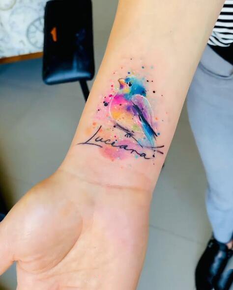 9张色彩艳丽的水彩纹身图片