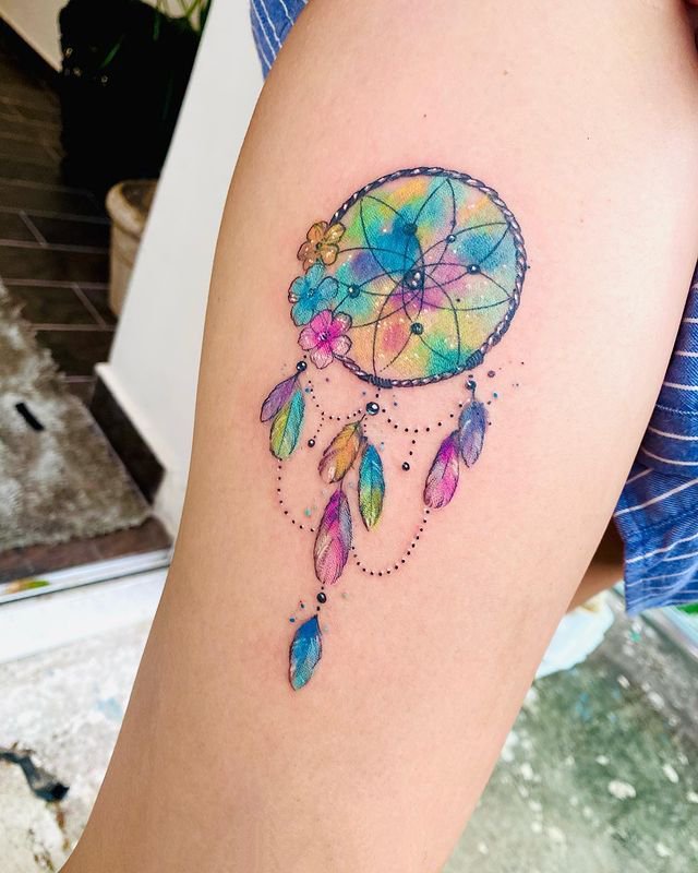 9张色彩艳丽的水彩纹身图片