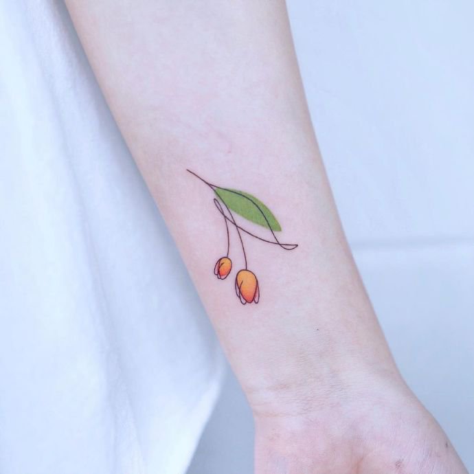 超适合小姐姐们的小清新风格纹身图片