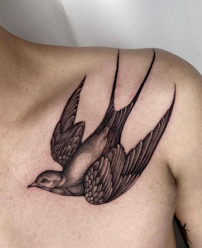 school元素的9张经典黑白纹身图片