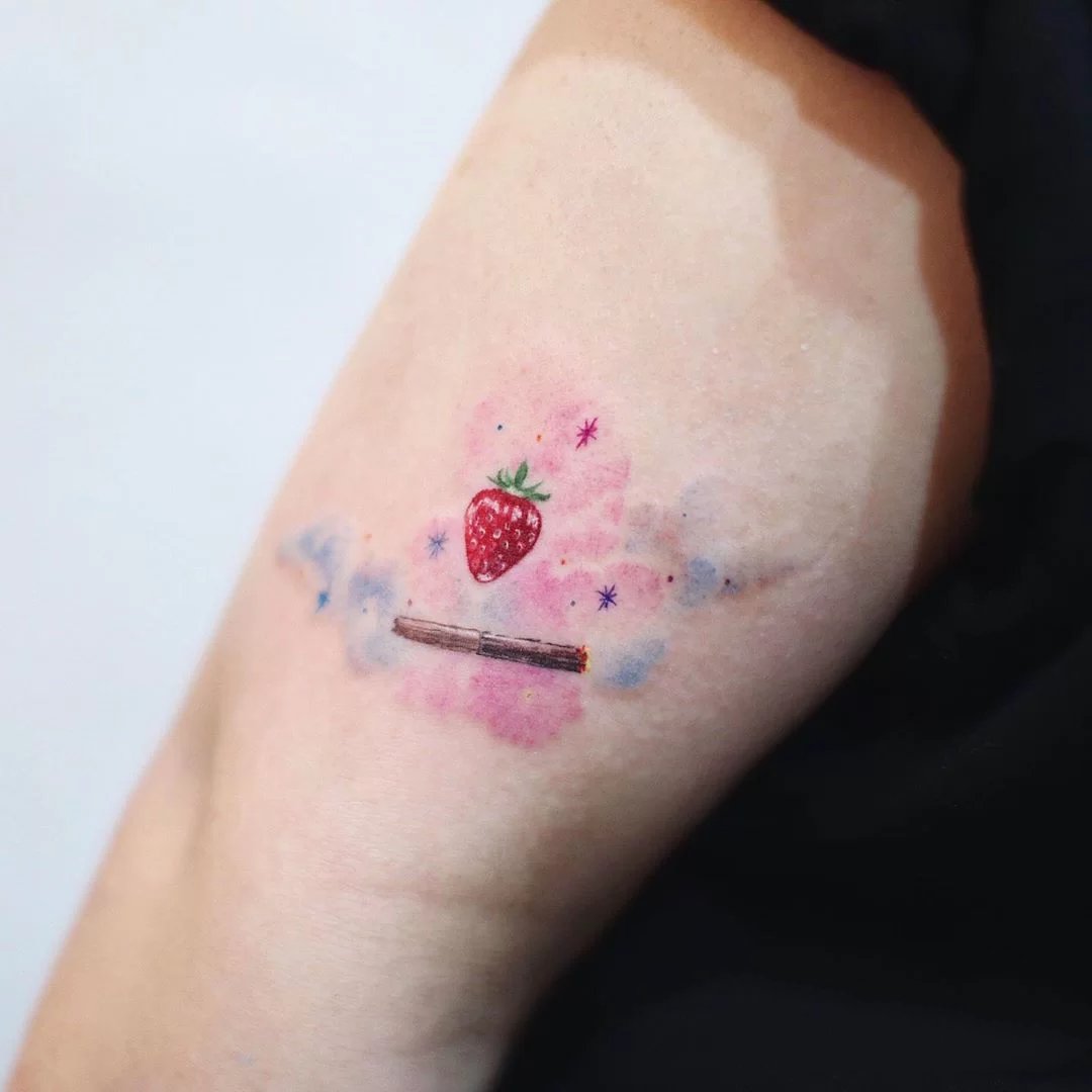 9张清新单纯的彩色纹身图片