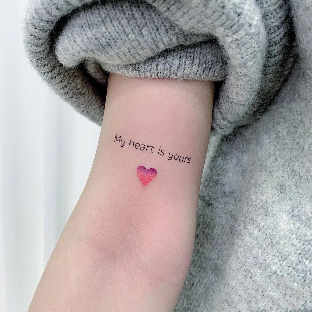 9张清新简约的文字图片结合的纹身图片