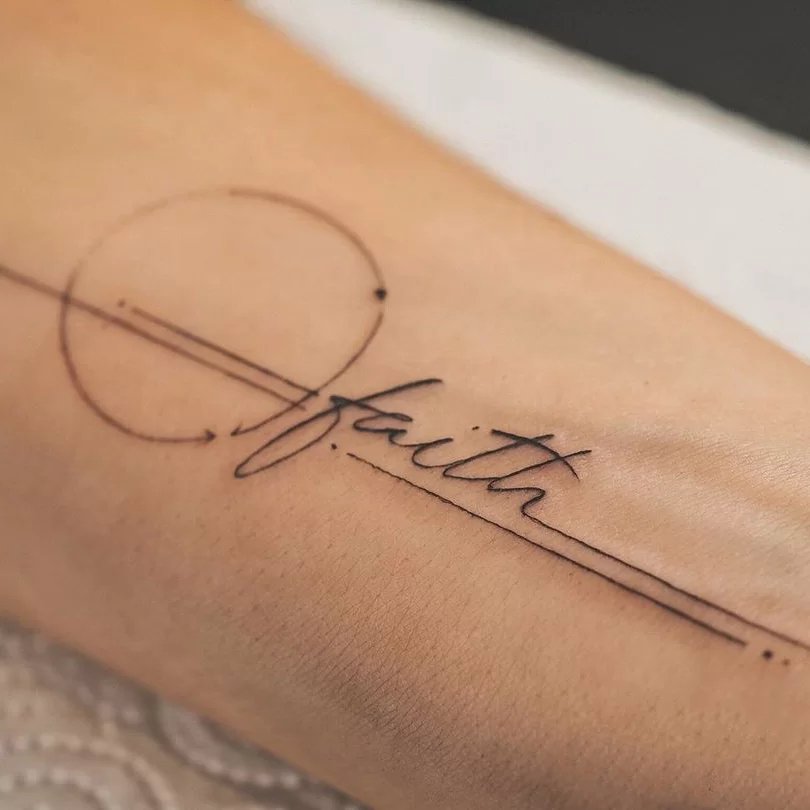 9张清新简约的文字图片结合的纹身图片