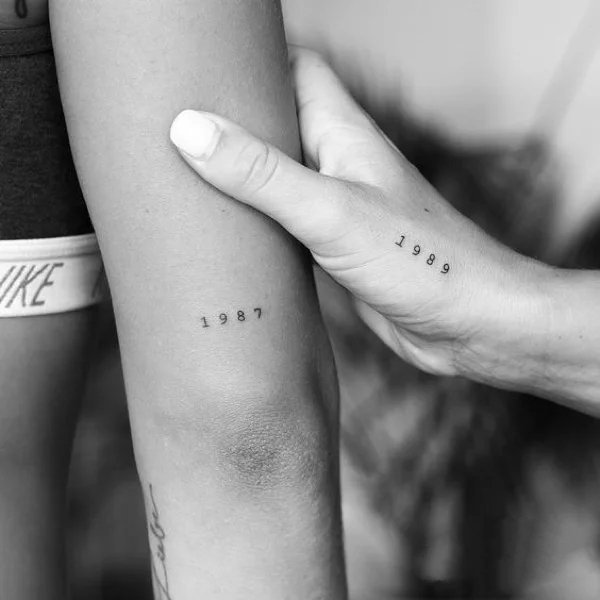 一组有意义的小清新数字纹身图片