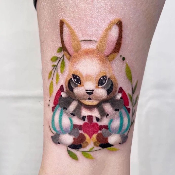 好看的一组彩色迷你纹身图片