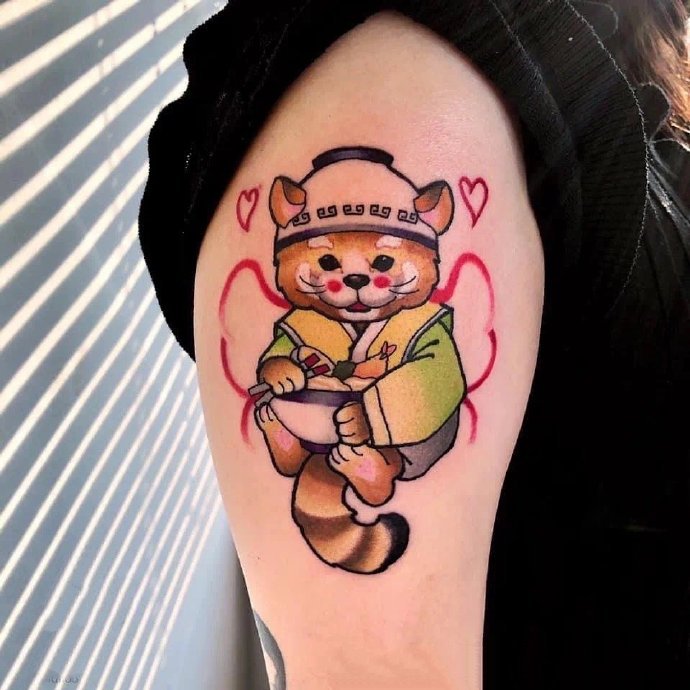 好看的一组彩色迷你纹身图片