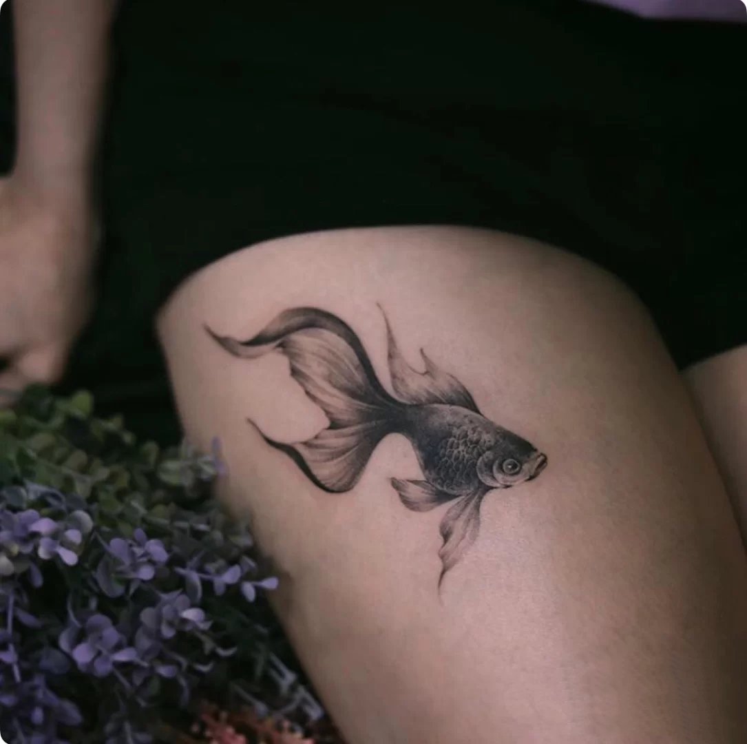 9张灵动可爱的鱼儿纹身图片