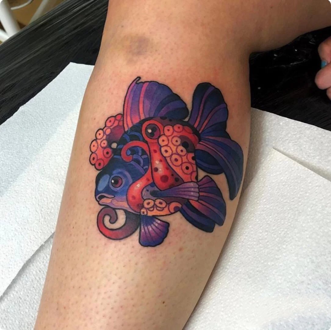 9张灵动可爱的鱼儿纹身图片