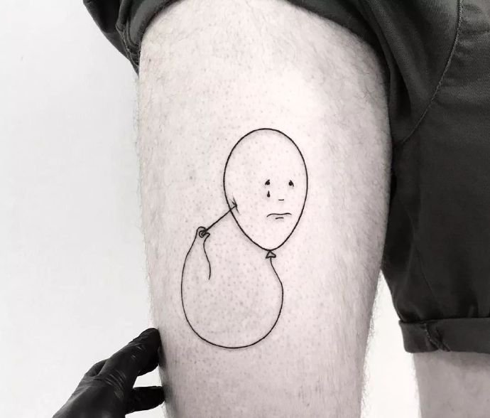带有黑色幽默意味的9张线条纹身图片