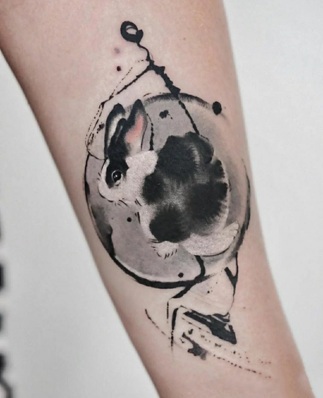 9张好看的水墨纹身图片