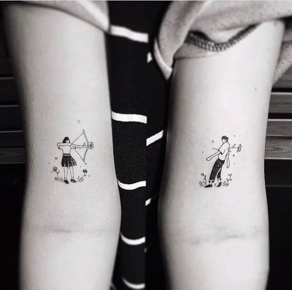 9张清新的情侣纹身小图欣赏