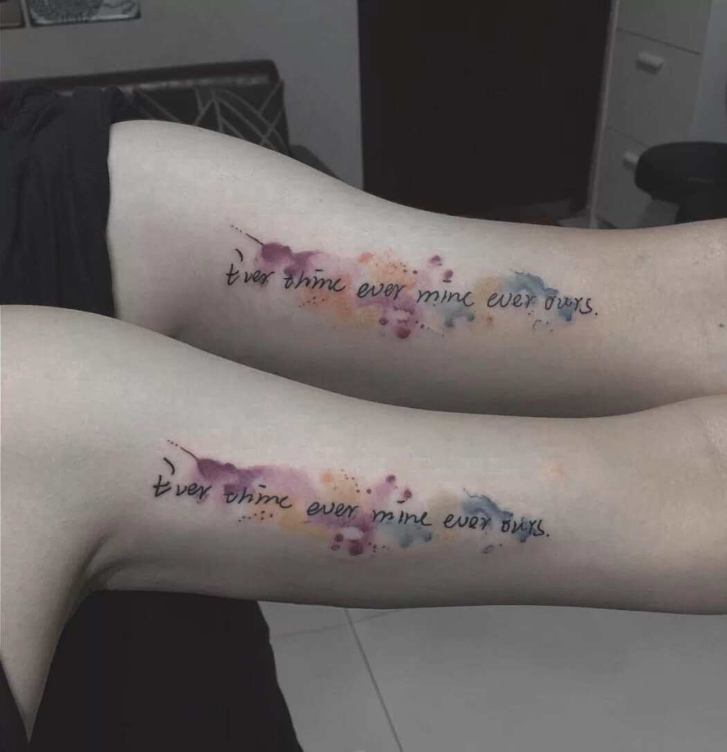 9张清新脱俗的情侣纹身图片