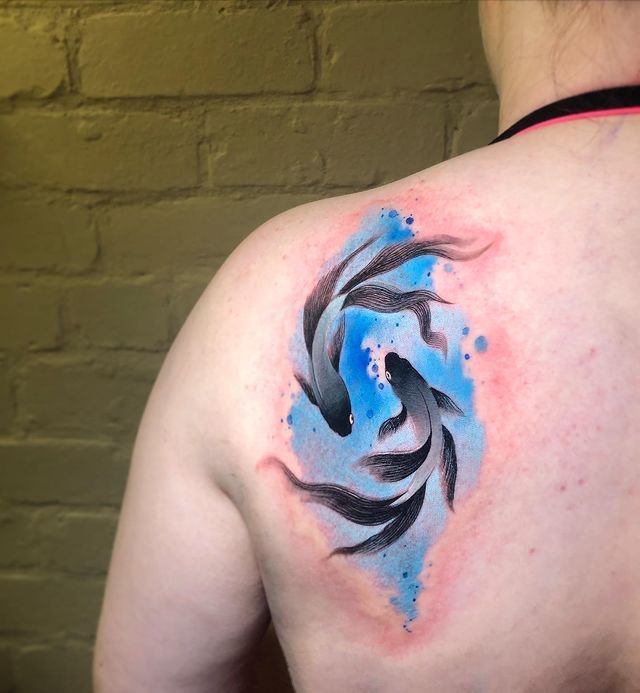 一组色彩鲜明的水彩纹身图片