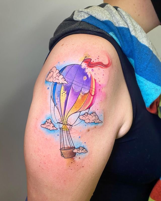 一组色彩鲜明的水彩纹身图片