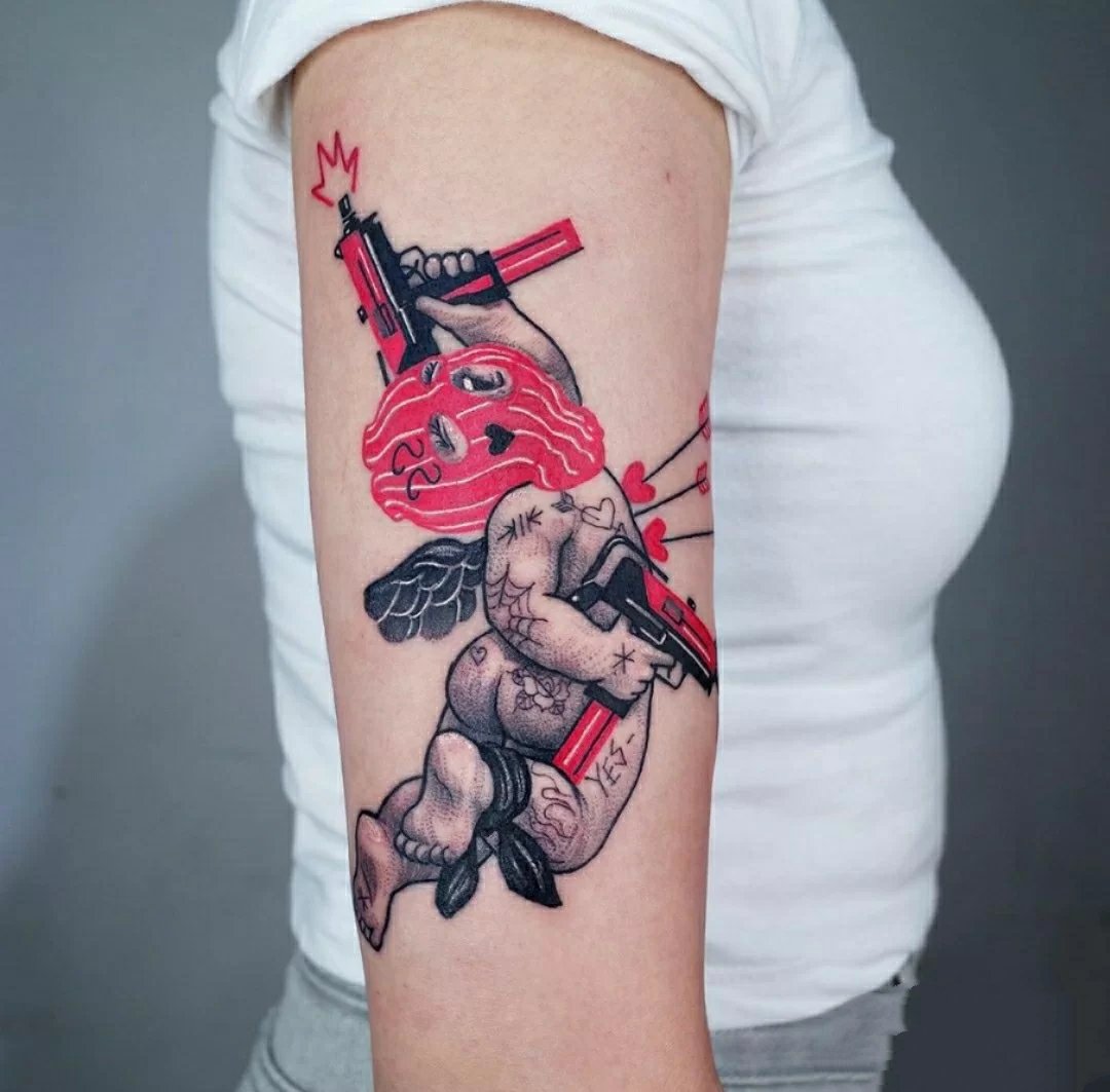 一组另类搞怪的school纹身图片