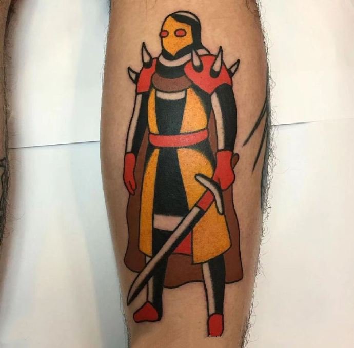 一组丑萌丑萌的oldschool纹身图片