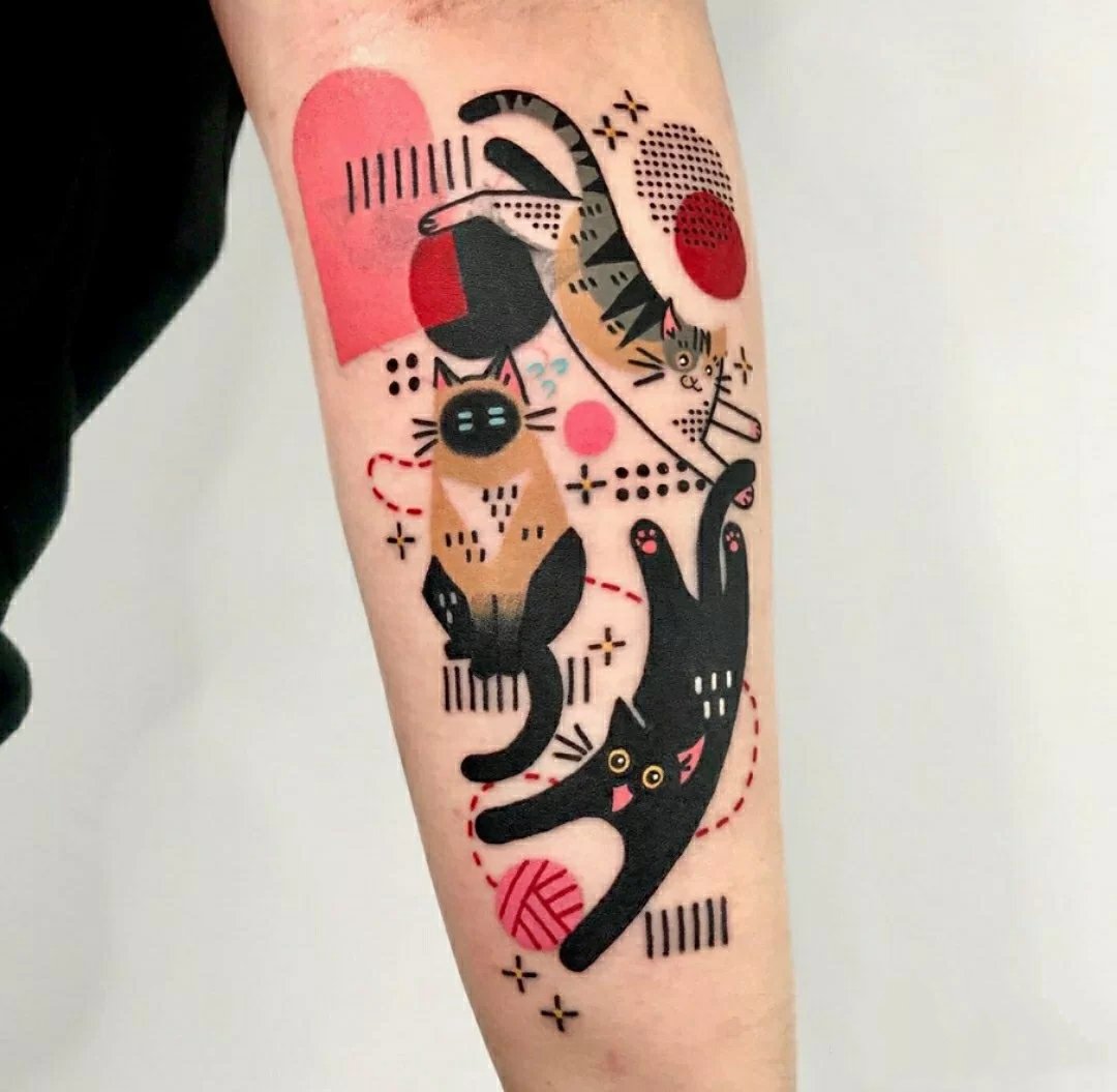 9张充满童趣的插画纹身图片