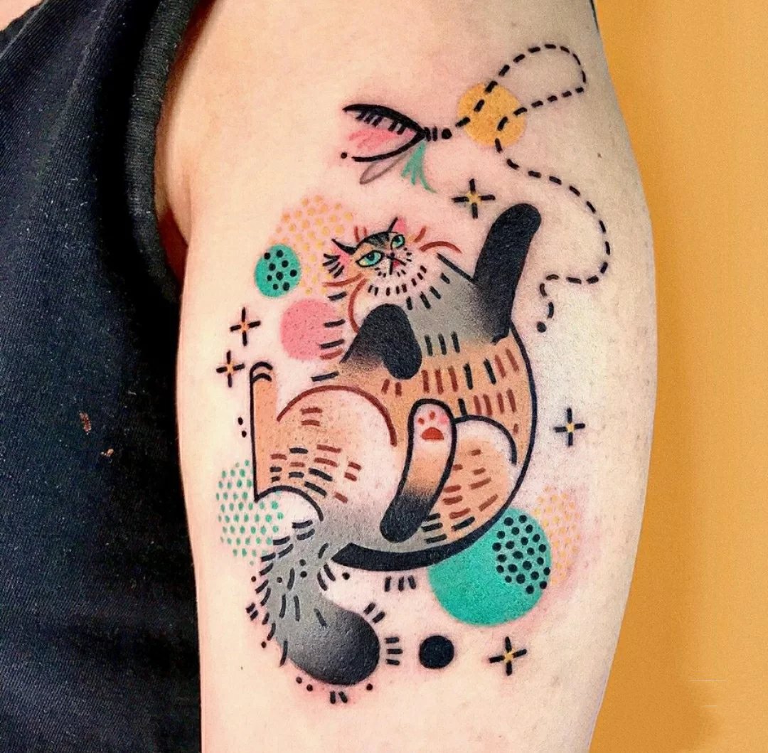9张充满童趣的插画纹身图片