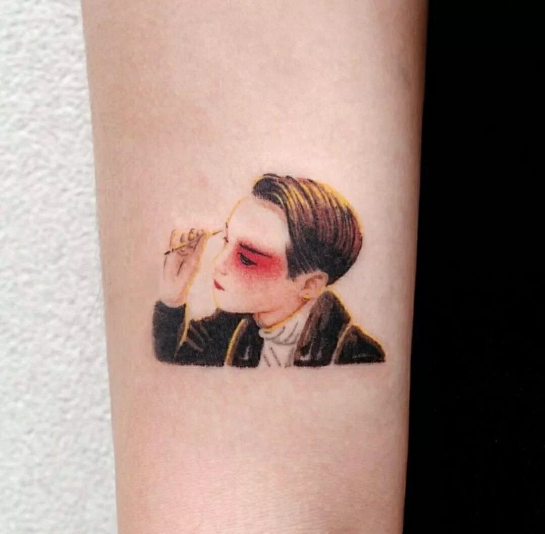 彩色小清新的一组插画纹身图片